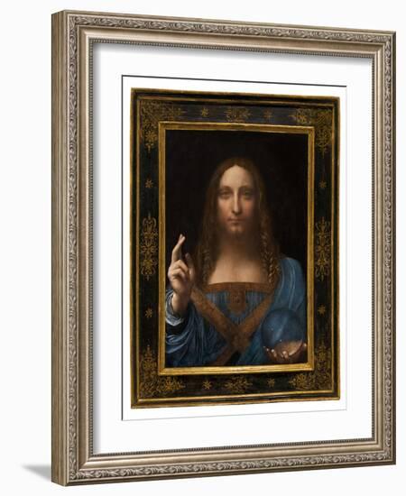 Salvator Mundi, C.1500 (Oil on Panel)-Leonardo Da Vinci-Framed Giclee Print