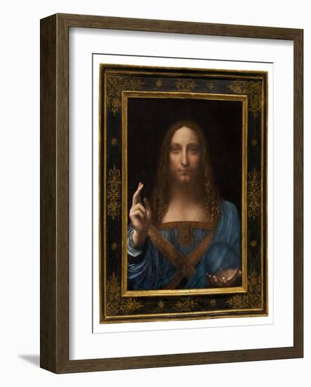 Salvator Mundi, C.1500 (Oil on Panel)-Leonardo Da Vinci-Framed Giclee Print