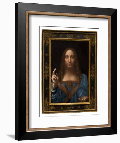 Salvator Mundi, C.1500 (Oil on Panel)-Leonardo Da Vinci-Framed Premium Giclee Print