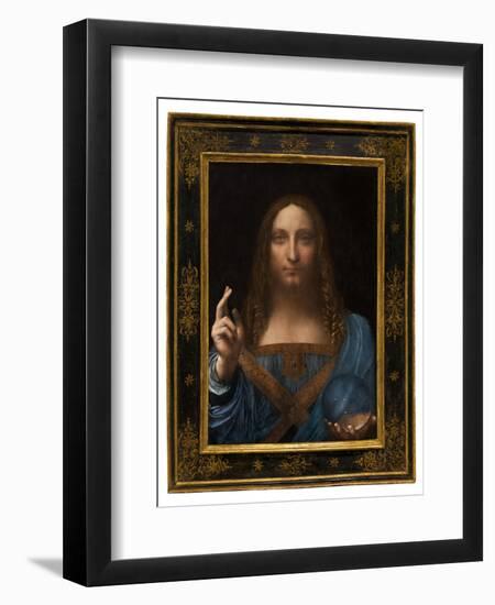 Salvator Mundi, C.1500 (Oil on Panel)-Leonardo Da Vinci-Framed Premium Giclee Print