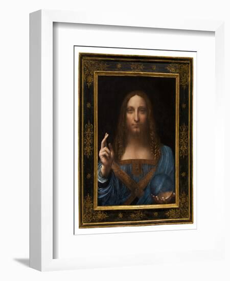 Salvator Mundi, C.1500 (Oil on Panel)-Leonardo Da Vinci-Framed Premium Giclee Print