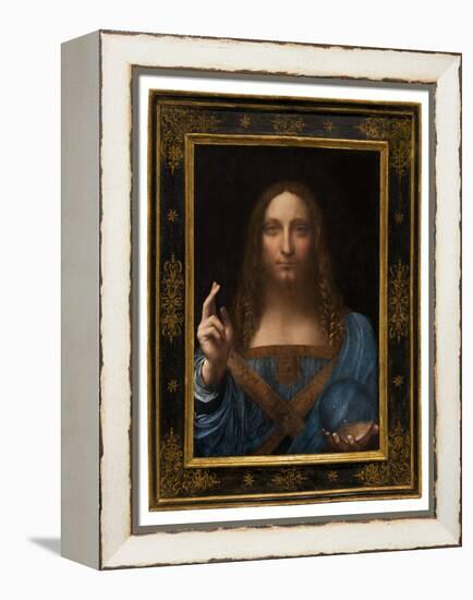 Salvator Mundi, C.1500 (Oil on Panel)-Leonardo Da Vinci-Framed Premier Image Canvas