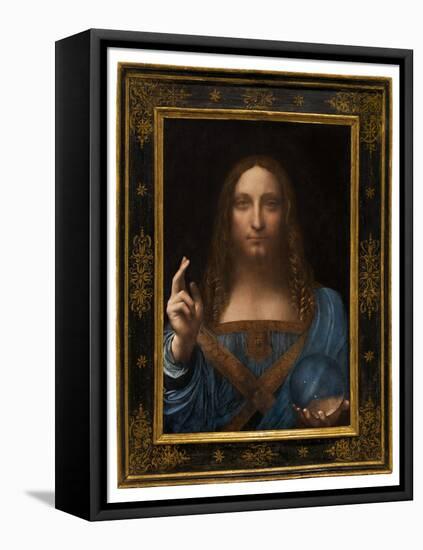 Salvator Mundi, C.1500 (Oil on Panel)-Leonardo Da Vinci-Framed Premier Image Canvas