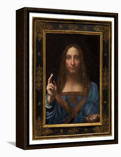 Salvator Mundi, C.1500 (Oil on Panel)-Leonardo Da Vinci-Framed Premier Image Canvas