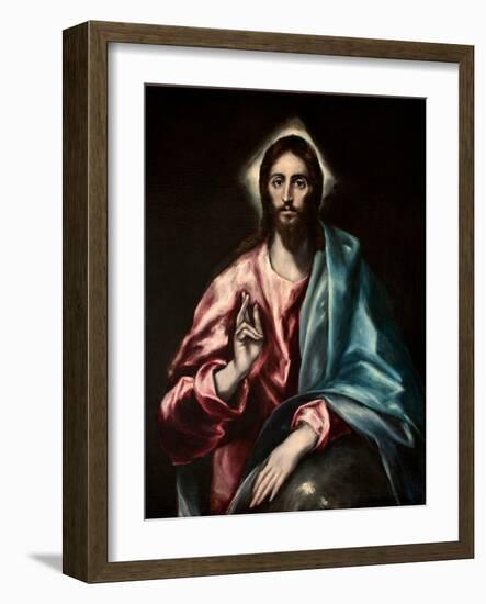 Salvator Mundi (El Salvado)-El Greco-Framed Giclee Print