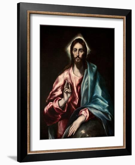 Salvator Mundi (El Salvado)-El Greco-Framed Giclee Print