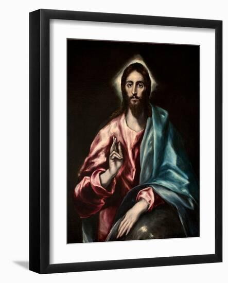 Salvator Mundi (El Salvado)-El Greco-Framed Giclee Print