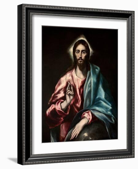 Salvator Mundi (El Salvado)-El Greco-Framed Giclee Print