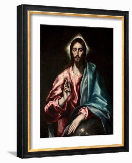 Salvator Mundi (El Salvado)-El Greco-Framed Giclee Print