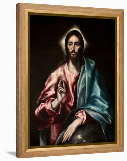 Salvator Mundi (El Salvado)-El Greco-Framed Premier Image Canvas