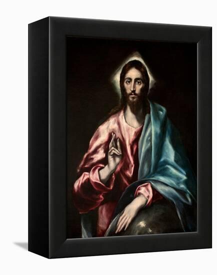 Salvator Mundi (El Salvado)-El Greco-Framed Premier Image Canvas