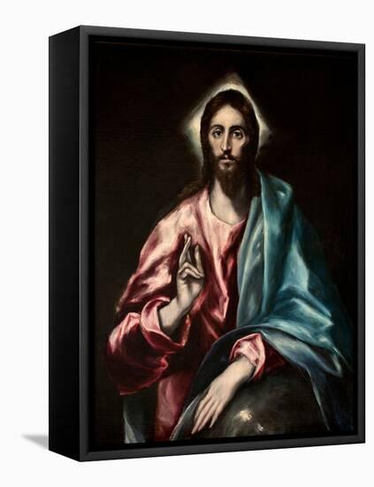 Salvator Mundi (El Salvado)-El Greco-Framed Premier Image Canvas