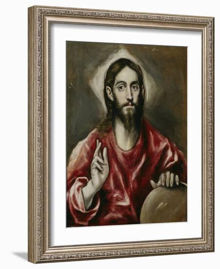 Salvator Mundi (Saviour of the World), 1608-1614-El Greco-Framed Giclee Print