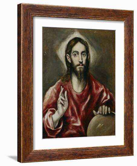 Salvator Mundi (Saviour of the World), 1608-1614-El Greco-Framed Giclee Print