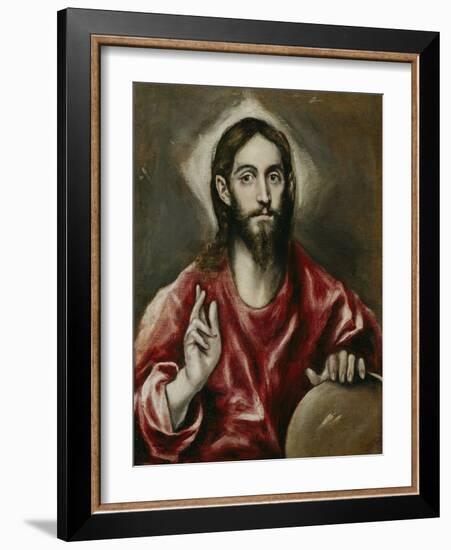 Salvator Mundi (Saviour of the World), 1608-1614-El Greco-Framed Giclee Print