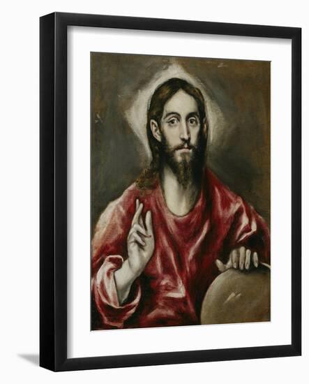 Salvator Mundi (Saviour of the World), 1608-1614-El Greco-Framed Giclee Print