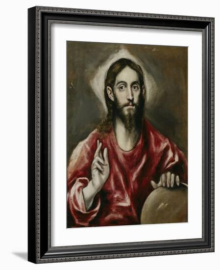 Salvator Mundi (Saviour of the World), 1608-1614-El Greco-Framed Giclee Print