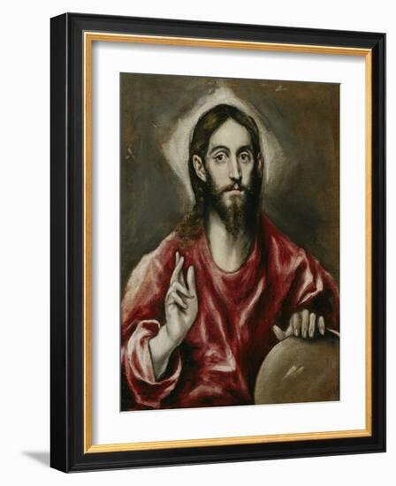 Salvator Mundi (Saviour of the World), 1608-1614-El Greco-Framed Giclee Print