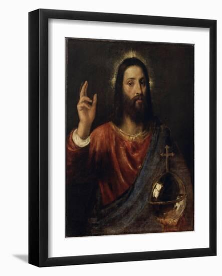 Salvator Mundi (Saviour of the World), C. 1570-Titian (Tiziano Vecelli)-Framed Giclee Print