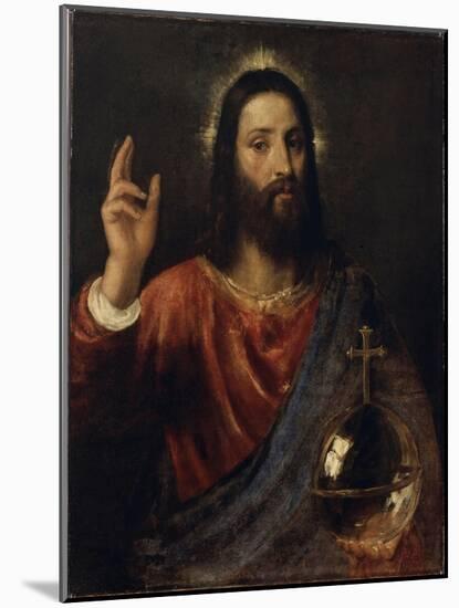 Salvator Mundi (Saviour of the World), C. 1570-Titian (Tiziano Vecelli)-Mounted Giclee Print