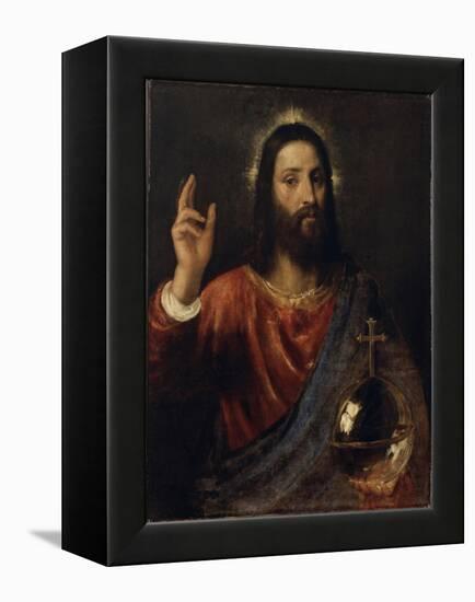 Salvator Mundi (Saviour of the World), C. 1570-Titian (Tiziano Vecelli)-Framed Premier Image Canvas