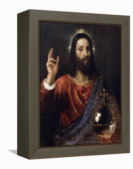 Salvator Mundi (Saviour of the World), C1570-Titian (Tiziano Vecelli)-Framed Premier Image Canvas