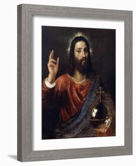 Salvator Mundi (Saviour of the World), C1570-Titian (Tiziano Vecelli)-Framed Giclee Print