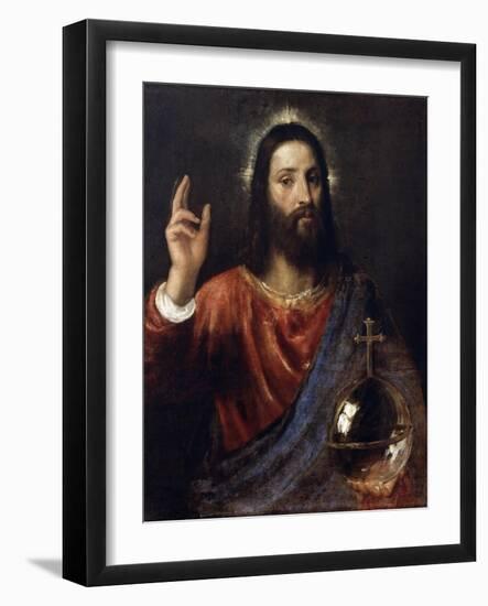 Salvator Mundi (Saviour of the World), C1570-Titian (Tiziano Vecelli)-Framed Giclee Print