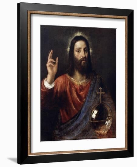 Salvator Mundi (Saviour of the World), C1570-Titian (Tiziano Vecelli)-Framed Giclee Print