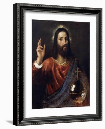 Salvator Mundi (Saviour of the World), C1570-Titian (Tiziano Vecelli)-Framed Giclee Print