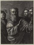 Demokritus in Meditation, 1650-51-Salvator Rosa-Framed Giclee Print