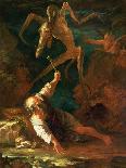 Jacob Wrestling with the Angel-Salvator Rosa-Giclee Print