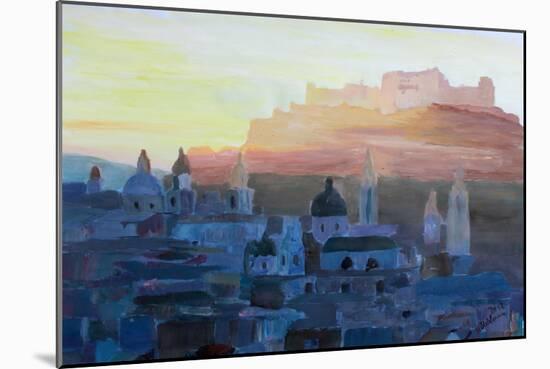 Salzburg at Dusk-Markus Bleichner-Mounted Art Print