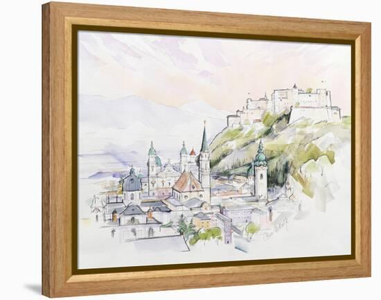 Salzburg Sunrise-Clive Metcalfe-Framed Premier Image Canvas
