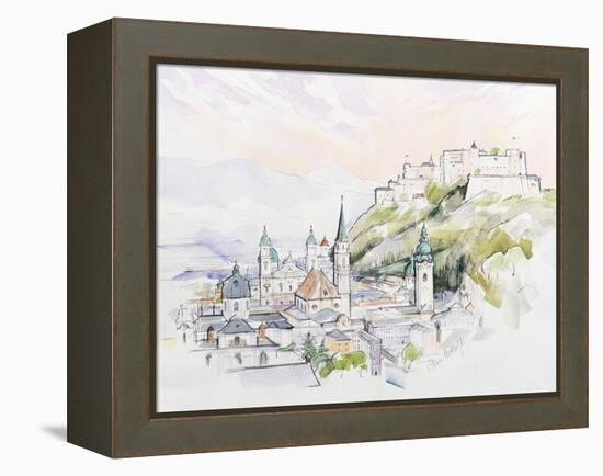 Salzburg Sunrise-Clive Metcalfe-Framed Premier Image Canvas