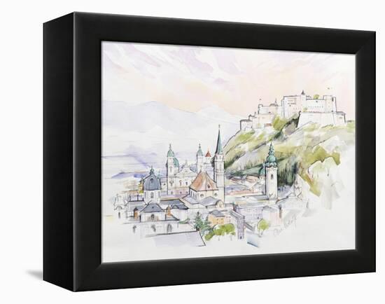 Salzburg Sunrise-Clive Metcalfe-Framed Premier Image Canvas