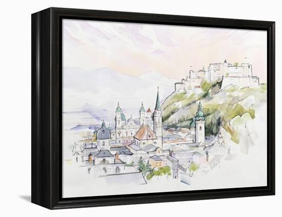 Salzburg Sunrise-Clive Metcalfe-Framed Premier Image Canvas