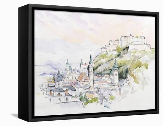 Salzburg Sunrise-Clive Metcalfe-Framed Premier Image Canvas