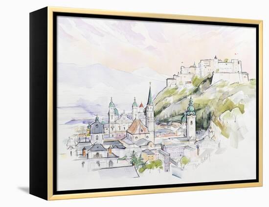 Salzburg Sunrise-Clive Metcalfe-Framed Premier Image Canvas