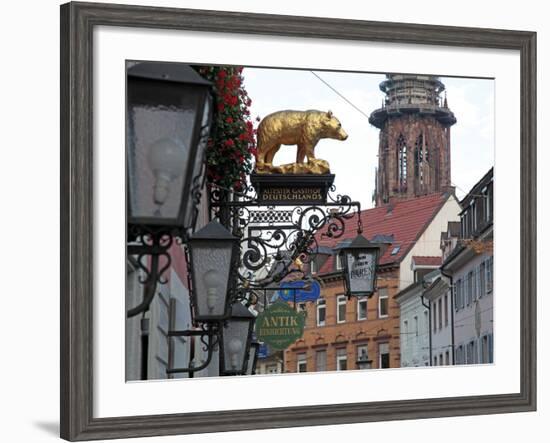 Salzstravue and Minster, Old Town, Freiburg, Baden-Wurttemberg, Germany, Europe-Hans Peter Merten-Framed Photographic Print