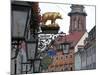 Salzstravue and Minster, Old Town, Freiburg, Baden-Wurttemberg, Germany, Europe-Hans Peter Merten-Mounted Photographic Print