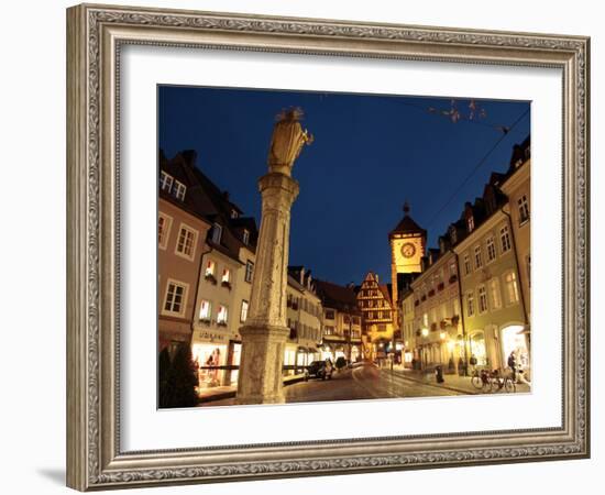 Salzstravue and Schwabentor, Old Town, Freiburg, Baden-Wurttemberg, Germany, Europe-Hans Peter Merten-Framed Photographic Print