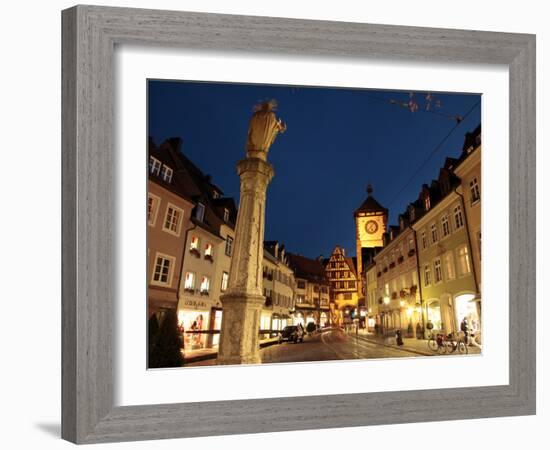 Salzstravue and Schwabentor, Old Town, Freiburg, Baden-Wurttemberg, Germany, Europe-Hans Peter Merten-Framed Photographic Print