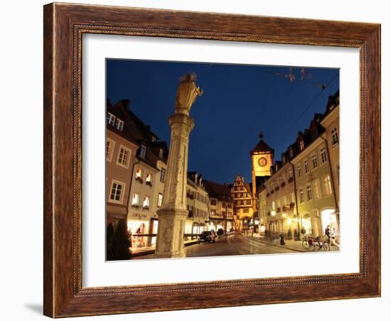 Salzstravue and Schwabentor, Old Town, Freiburg, Baden-Wurttemberg, Germany, Europe-Hans Peter Merten-Framed Photographic Print