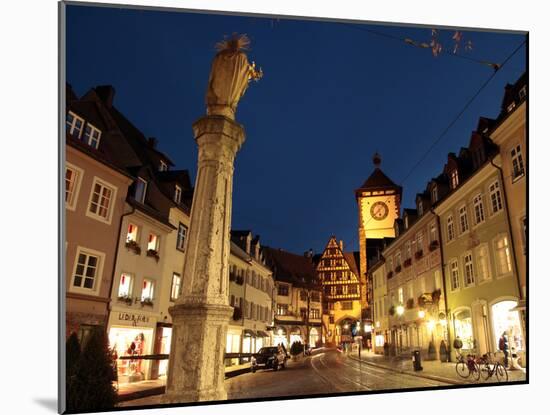 Salzstravue and Schwabentor, Old Town, Freiburg, Baden-Wurttemberg, Germany, Europe-Hans Peter Merten-Mounted Photographic Print