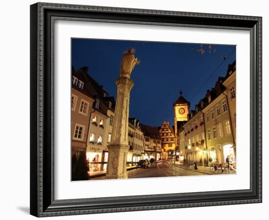 Salzstravue and Schwabentor, Old Town, Freiburg, Baden-Wurttemberg, Germany, Europe-Hans Peter Merten-Framed Photographic Print