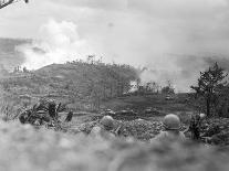 Infantrymen Lying on Ground at Lookout-Sam Goldstein-Photographic Print