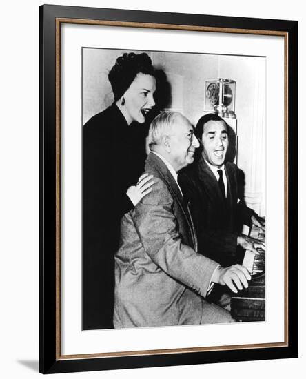 Sam Goldwyn (1882-197) with Judy Garland (1922-196)-null-Framed Photographic Print