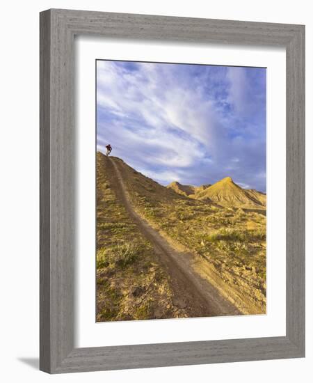 Sam Long Mountain Bikes on the Zippy Doo Dah Trail in Fruita, Colorado, Usa-Chuck Haney-Framed Photographic Print