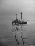 Lightship "Nantucket" Riding Anchor Near Quicksand Shallows to Warn Away Other Ships-Sam Shere-Framed Premier Image Canvas